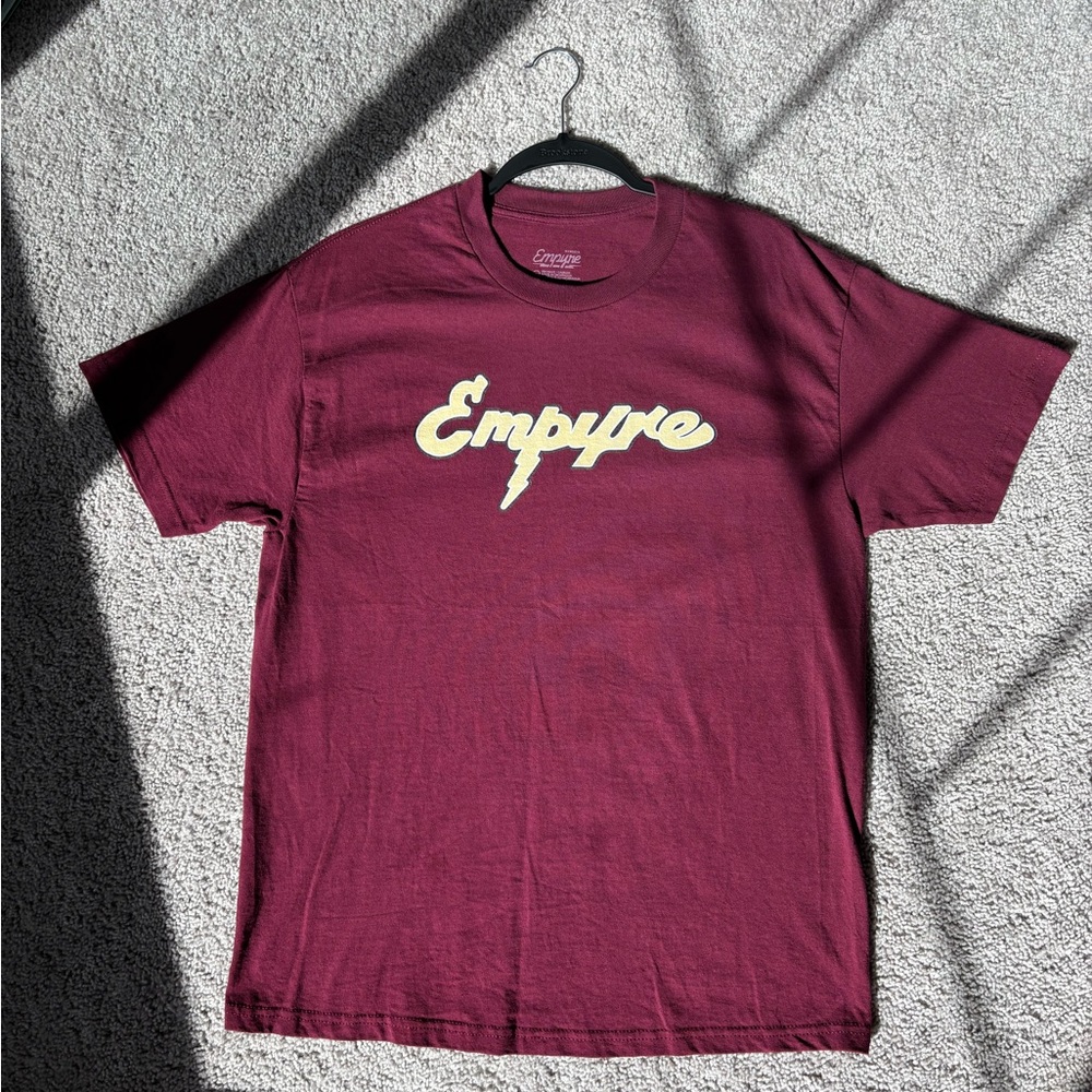 Empyre Burgundy Tee with Cream Logo